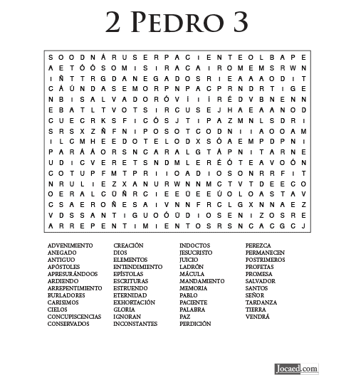 Sopa de Letras - 2 Pedro Cápitulo 3