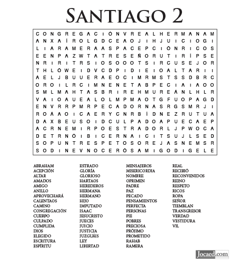Sopa de Letras - Santiago Cápitulo 2