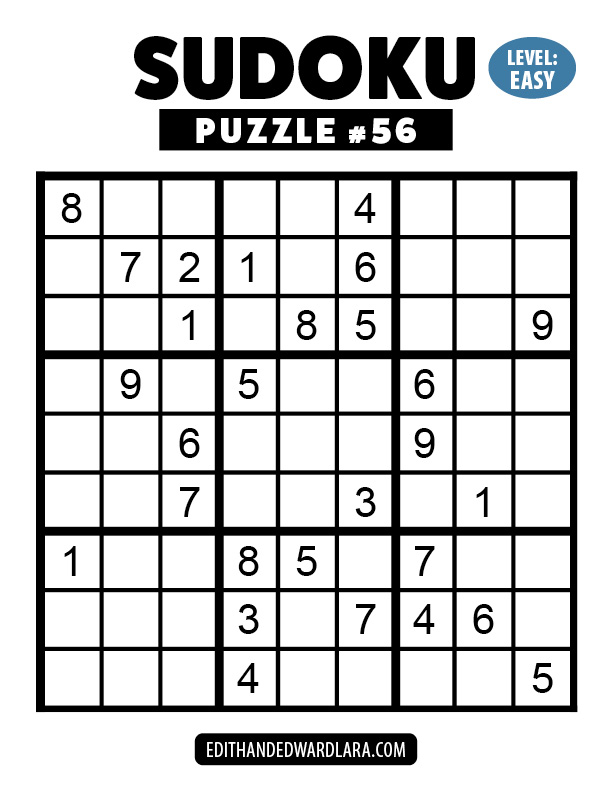Number Sudoku Puzzle Number 56