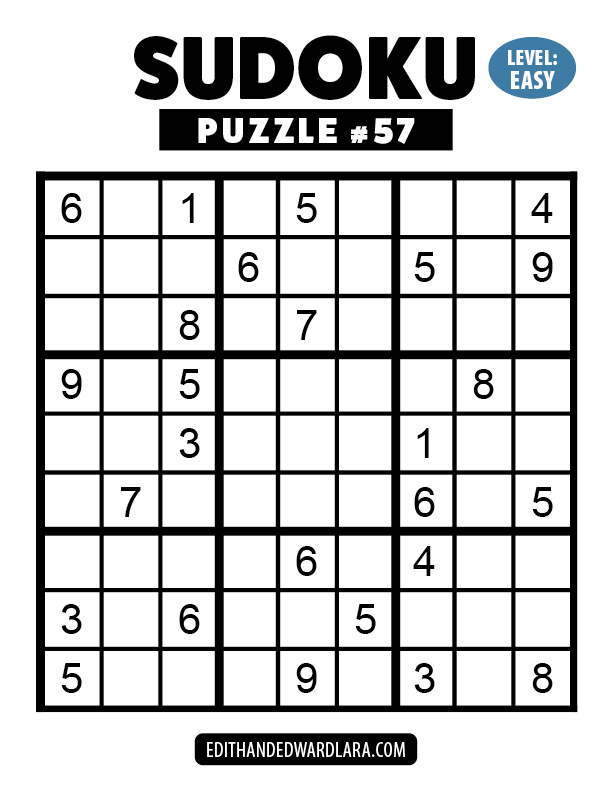 Number Sudoku Puzzle Number 57