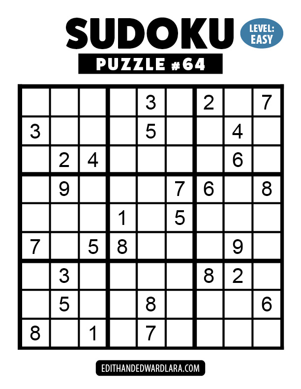 Number Sudoku Puzzle Number 64