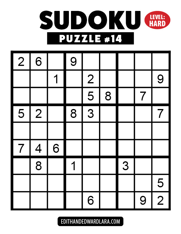 Number Sudoku Puzzle Number 14