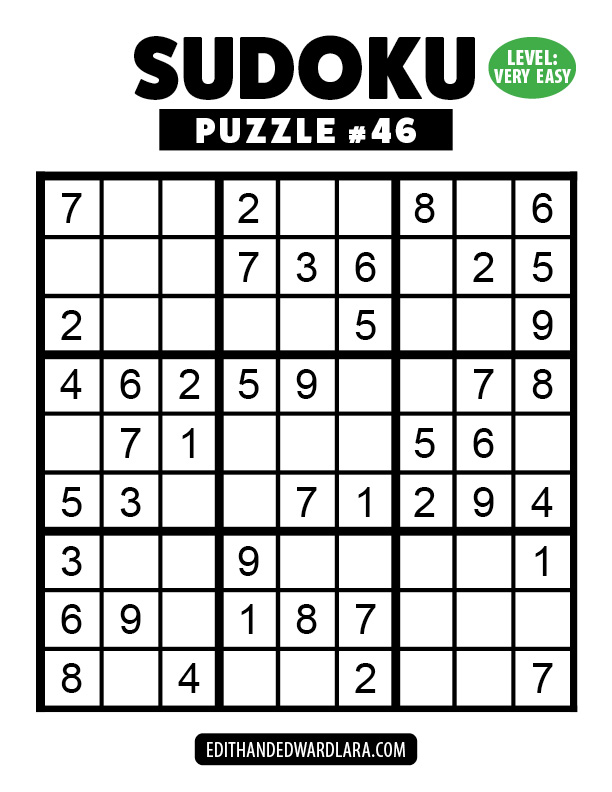 Number Sudoku Puzzle Number 46