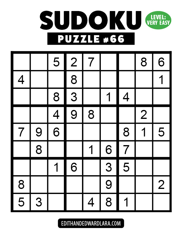 Number Sudoku Puzzle Number 66
