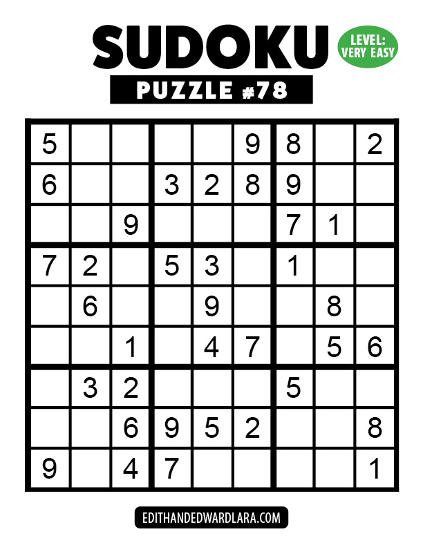 Number Sudoku Puzzle Number 78