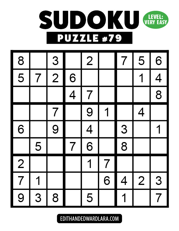 Number Sudoku Puzzle Number 79