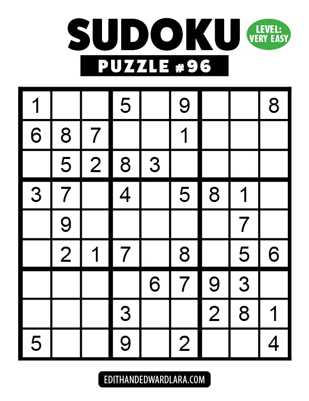 Number Sudoku Puzzle Number 96